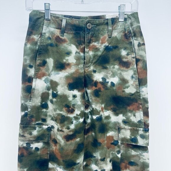 Levi’s Baggy Pants Sz 23x30 Women’s Cargo A Mid Rise Straight Leng Green New - Picture 2 of 15